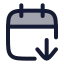 Calendararrowdown icon with duotone rounded style
