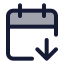 Calendararrowdown icon with duotone standard style