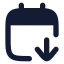 Calendararrowdown icon with solid rounded style