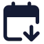 Calendararrowdown icon with solid standard style