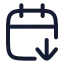 Calendararrowdown icon with stroke rounded style