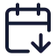 Calendararrowdown icon with stroke standard style