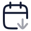 Calendararrowdown icon with twotone rounded style