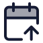 Calendararrowup icon with duotone standard style