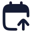 Calendararrowup icon with solid rounded style
