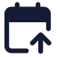 Calendararrowup icon with solid standard style