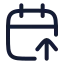 Calendararrowup icon with stroke rounded style