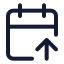 Calendararrowup icon with stroke standard style