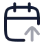 Calendararrowup icon with twotone rounded style