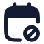 Calendarblock icon with solid rounded style