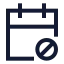 Calendarblock icon with stroke sharp style
