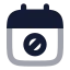Calendarblock icon with bulk rounded style