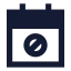 Calendarblock icon with solid sharp style