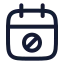 Calendarblock icon with stroke rounded style