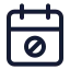 Calendarblock icon with stroke standard style