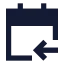 Calendarcheckin icon with solid sharp style