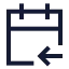 Calendarcheckin icon with stroke sharp style