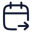 Calendarcheckout icon with stroke rounded style