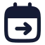 Calendarcheckout icon with solid rounded style