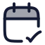 Calendarcheck 2 icon with duotone rounded style