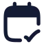 Calendarcheck 2 icon with solid rounded style