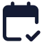 Calendarcheck 2 icon with solid standard style
