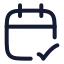 Calendarcheck 2 icon with stroke rounded style