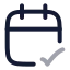 Calendarcheck 2 icon with twotone rounded style