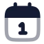 Calendardate icon with bulk rounded style