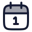 Calendardate icon with duotone rounded style