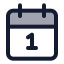 Calendardate icon with duotone standard style