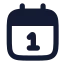 Calendardate icon with solid rounded style