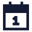 Calendardate icon with solid sharp style