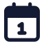 Calendardate icon with solid standard style