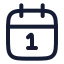 Calendardate icon with stroke rounded style