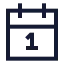 Calendardate icon with stroke sharp style