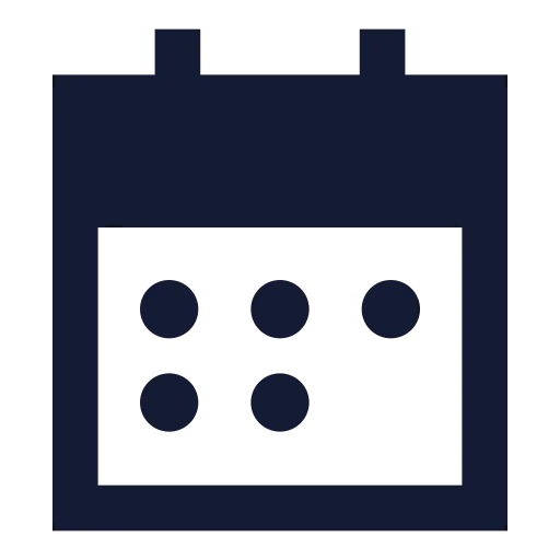 Calendar Days Icon in Solid Sharp style