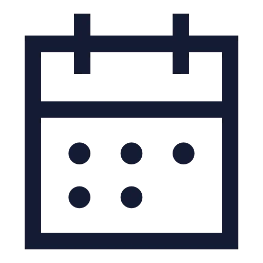 Calendar Days Icon in Stroke Sharp style