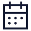 Calendardays icon with stroke sharp style