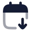 Calendardownload icon with bulk rounded style