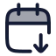 Calendardownload icon with duotone rounded style