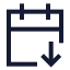 Calendardownload icon with stroke sharp style