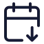 Calendardownload icon with stroke standard style