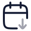 Calendardownload icon with twotone rounded style