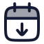 Calendardownload icon with duotone rounded style