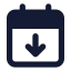 Calendardownload icon with solid standard style