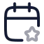 Calendarfavorite icon with twotone rounded style