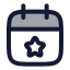 Calendarfavorite icon with duotone rounded style