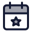Calendarfavorite icon with duotone standard style