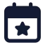 Calendarfavorite icon with solid standard style